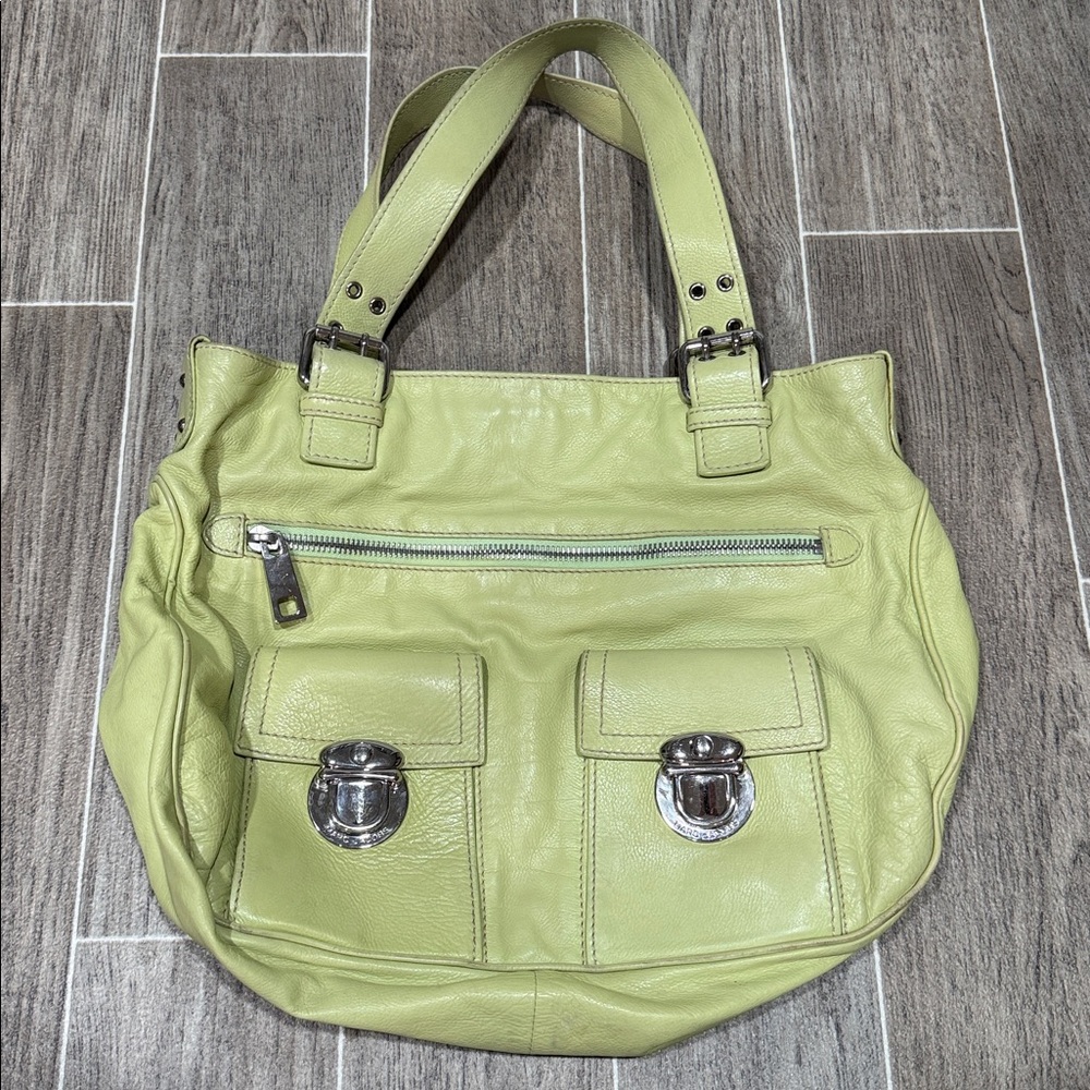 Vintage Marc Jacobs Y2K Leather Bag – Light Pink Lining – 17” x 13”